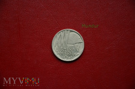Duże zdjęcie Moneta: 10 złotych "XXV lat LWP"