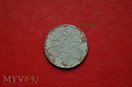Duże zdjęcie Moneta: 5 öre (1940-44-45-50)