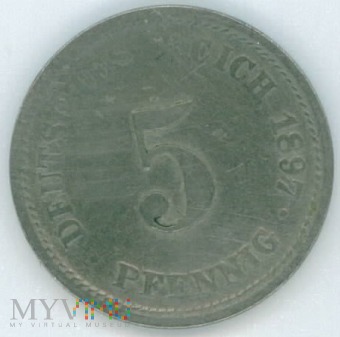 5 fenigów- Prusy- 1897