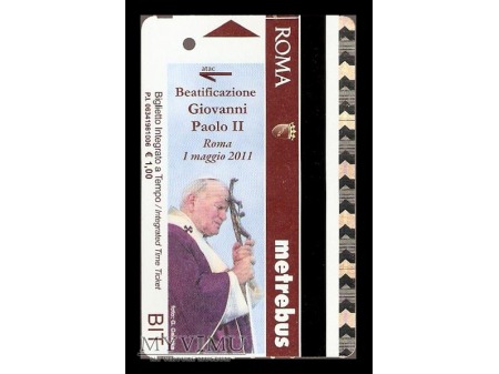 Bilet - Beatyfikacja Jana Pawła II