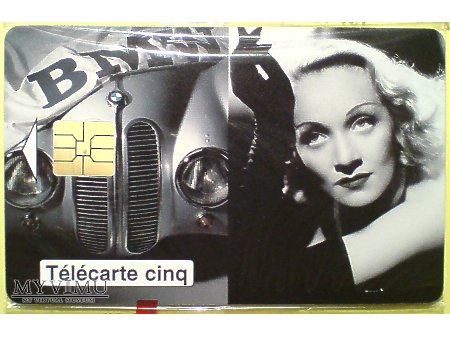 Marlene Dietrich BMW karta telefoniczna 1995 auto