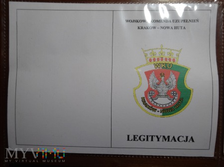 Legitymacja do odznaki WKU Kraków-Nowa Huta druk