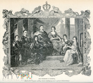 król Jan III Sobieski z rodziną
