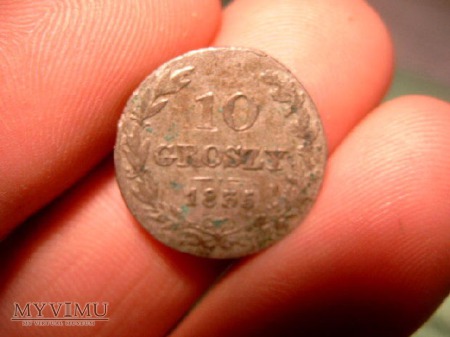 Moneta 10 groszy z 1835.