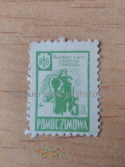 Duże zdjęcie znaczek polskiej pomocy zimowej