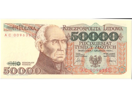 50000 złotych 1989 rok seria AC