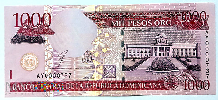 Dominikana 1000 pesos oro 2003