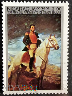 Nikaragua - 200-lecie urodzin Simóna Bolívara