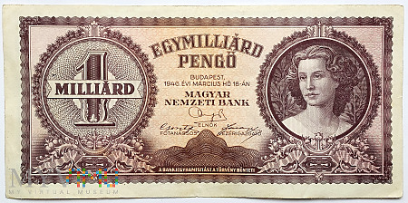 Węgry 1 000 000 000 pengo 1946