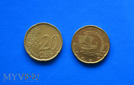 Moneta: 20 euro cent - Cypr 2008