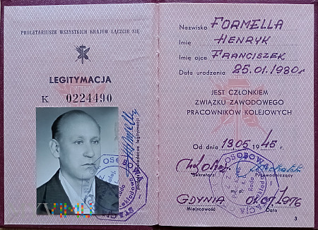 Legitymacja członkowska ZZPK z 1976 r.