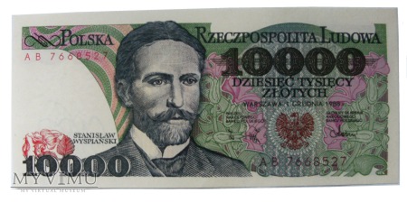 10 000 złotych 1988 rok.