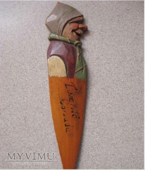 drewniany rzeżbiony nóż no otwierania listów
