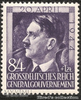 Duże zdjęcie 84 gr + 1 zł "55 rocznica urodzin Hitlera"