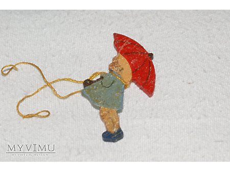 WHW 1938 Aprili Madchen mit Regenschirm.