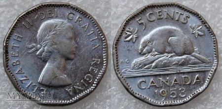 Duże zdjęcie Kanada, 5 CENTS 1953