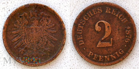 Niemcy, 1876, 2 PFENNIG