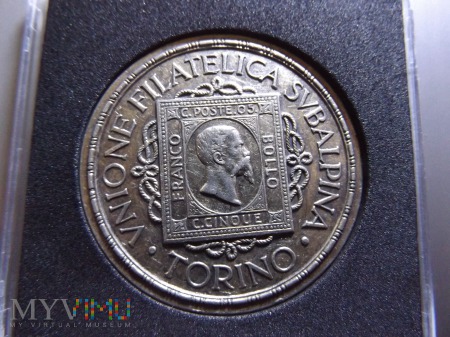 Stary Medal Włochy 1929 Filatelistyka Srebro