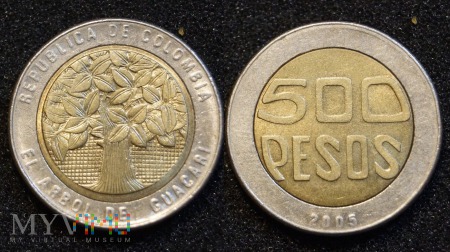 Duże zdjęcie Kolumbia, 500 PESOS 2005