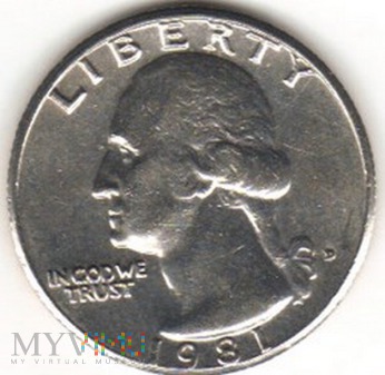 Duże zdjęcie 0,25 DOLLAR 1981 D
