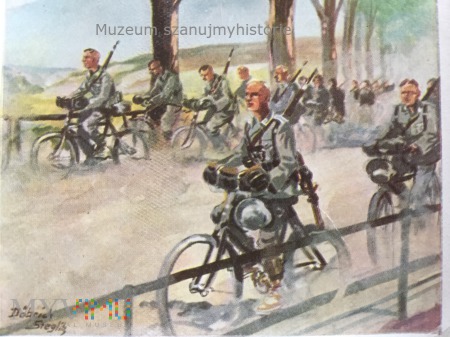 żołnierze na rowerach