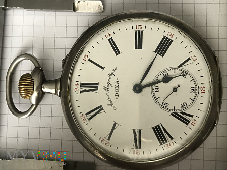 zegarek kieszonkowy Doxa duży srebro 800