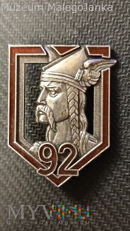 Pamiątkowa odznaka 92 Pułku Piechoty - Francja