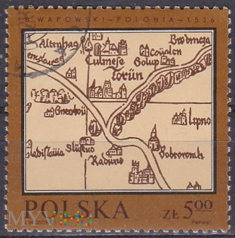 Duże zdjęcie Map of Poland, by Bernard Wapowski, 1526