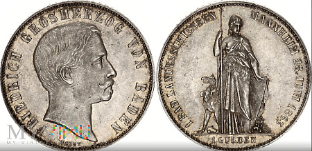 Bawaria - gulden 1863r. UNC