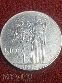 Włochy- 100 lirów 1957 r.
