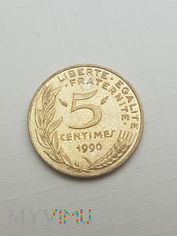Duże zdjęcie Francja- 5 centymów 1990 r.
