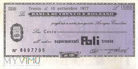 Włochy (Poli) - 100 lirów (1977)
