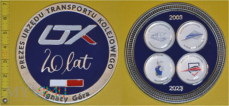 Medal kolejowy - firmowy 20 lat UTK