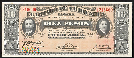 Meksyk 10 pesos 06.1915 r