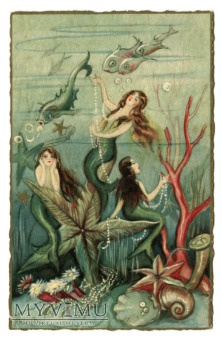 Syreny i muszle Sofia Chiostri Mermaids Postcard