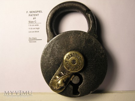 F. Sengpiel Patent Padlock #1 - Size "C"