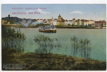 Duże zdjęcie Grudziądz - początek XX wieku - Widok od Wisły