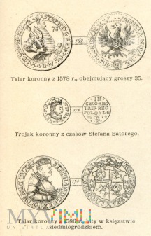 Monety z czasów króla Stefana Batorego