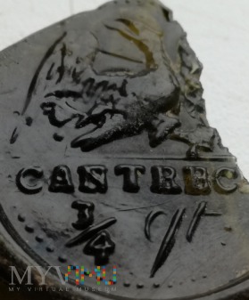 Szklana pieczęć z butelki Huta Cantrec - Łożnica