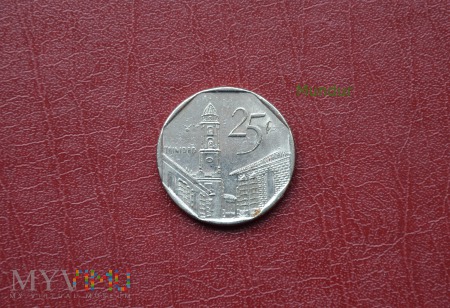 Moneta kubańska: veinticinco centavos