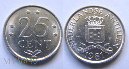 Antyle Holenderskie, 25 Centów 1981