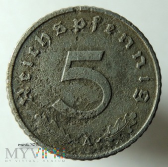 5 reichspfennig 1942 A