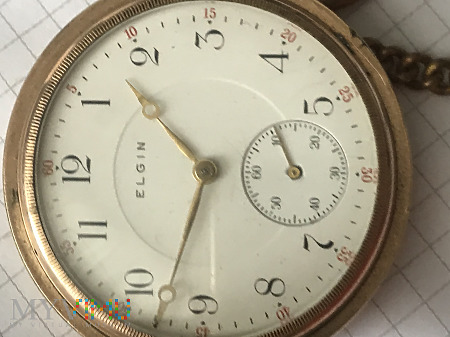 zegarek kieszonkowy Elgin pozłacany