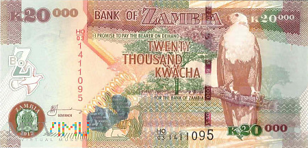 Duże zdjęcie Zambia - 20 000 kwacha (2012)