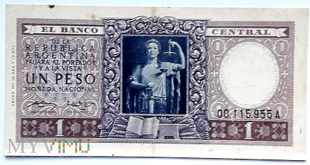 Duże zdjęcie Argentyna 1 peso 1952