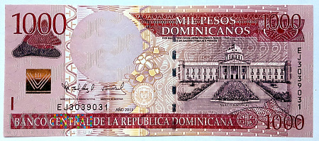 Dominikana 1000 pesos oro 2011