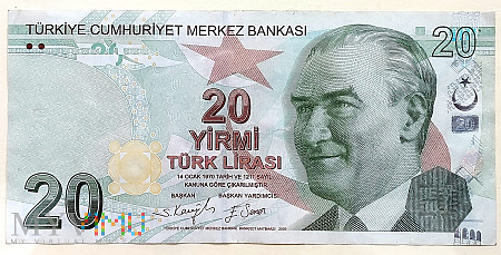 Turcja 20 lir 2009