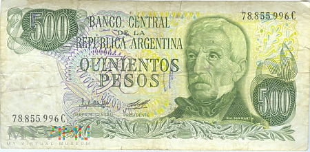 Argentyna 500 Pesos 1977-1982
