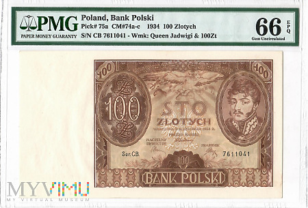 Polska - 100 złotych 09.11.1934