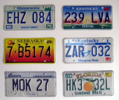 Stanowe tablice rejestracyjne pojazdow